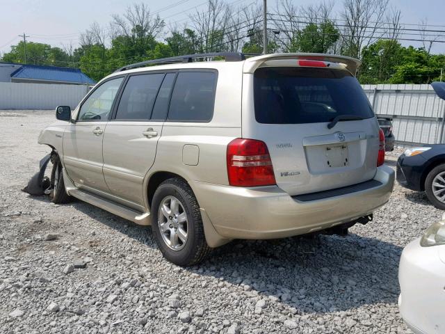 JTEHF21A920081812 - 2002 TOYOTA HIGHLANDER GOLD photo 3