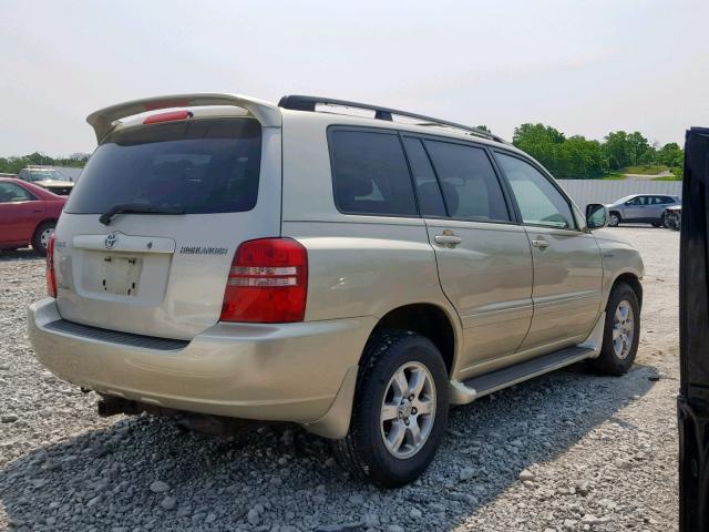 JTEHF21A920081812 - 2002 TOYOTA HIGHLANDER GOLD photo 4