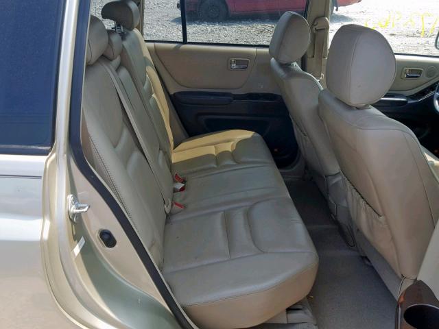 JTEHF21A920081812 - 2002 TOYOTA HIGHLANDER GOLD photo 6