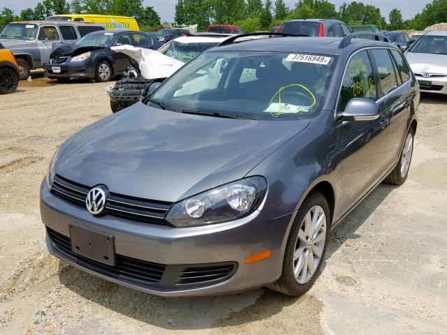 3VWPL7AJ9DM642304 - 2013 VOLKSWAGEN JETTA TDI GRAY photo 2