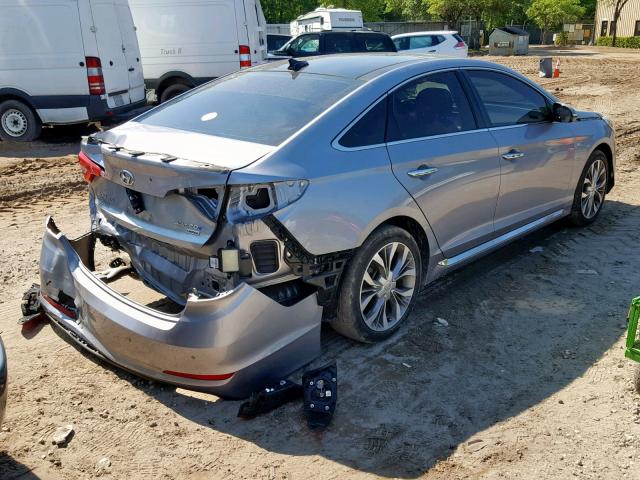 5NPE34AB3FH148658 - 2015 HYUNDAI SONATA SPO SILVER photo 4