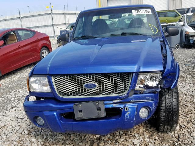 1FTYR10U43PB71945 - 2003 FORD RANGER BLUE photo 7