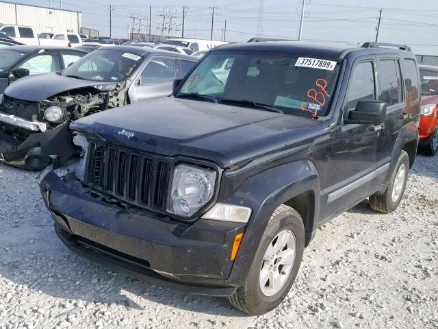 1J8GP28K19W555683 - 2009 JEEP LIBERTY SP BLACK photo 2