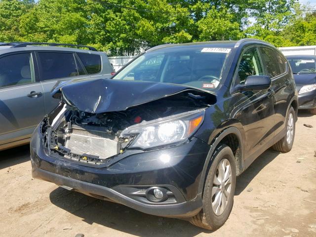 2HKRM4H79EH617086 - 2014 HONDA CR-V EXL BLACK photo 2