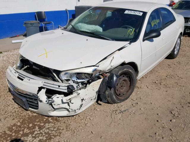 1C3EL46R54N415435 - 2004 CHRYSLER SEBRING LX WHITE photo 2