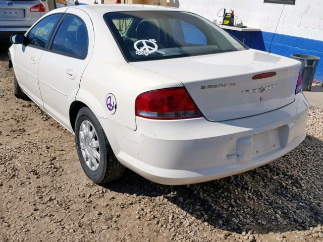 1C3EL46R54N415435 - 2004 CHRYSLER SEBRING LX WHITE photo 3