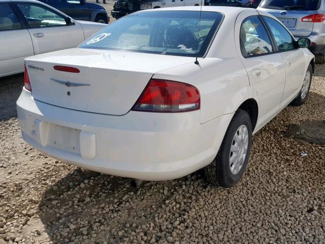 1C3EL46R54N415435 - 2004 CHRYSLER SEBRING LX WHITE photo 4