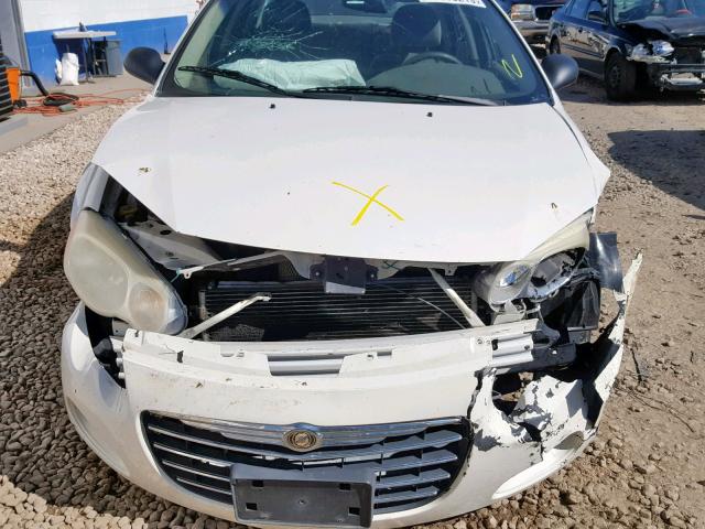 1C3EL46R54N415435 - 2004 CHRYSLER SEBRING LX WHITE photo 9