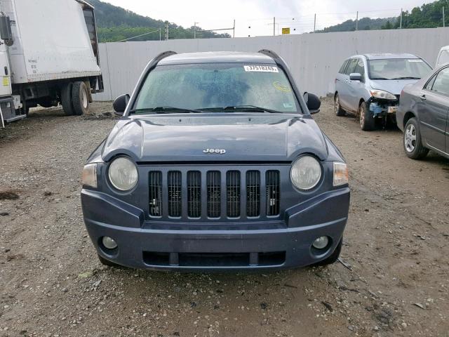 1J8FF47W27D166106 - 2007 JEEP COMPASS BLUE photo 9