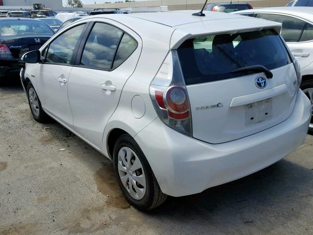 JTDKDTB35D1530809 - 2013 TOYOTA PRIUS C WHITE photo 3