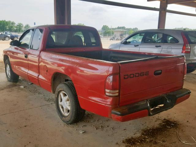 1B7GL22X7WS612706 - 1998 DODGE DAKOTA RED photo 3