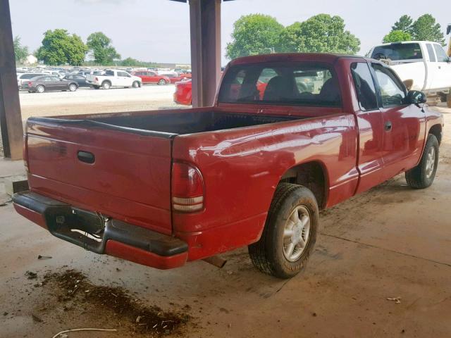 1B7GL22X7WS612706 - 1998 DODGE DAKOTA RED photo 4