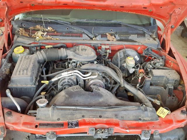 1B7GL22X7WS612706 - 1998 DODGE DAKOTA RED photo 7