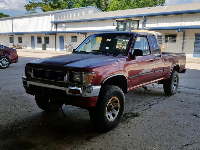 4TAVN13D3PZ140993 - 1993 TOYOTA PICKUP 1/2 RED photo 2