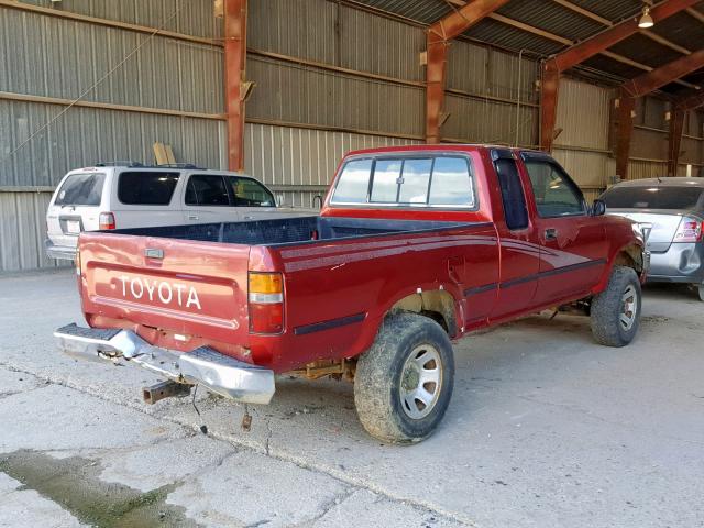 4TAVN13D3PZ140993 - 1993 TOYOTA PICKUP 1/2 RED photo 4