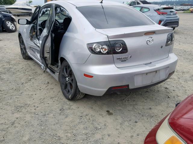 JM1BK323471667346 - 2007 MAZDA 3 S SILVER photo 3