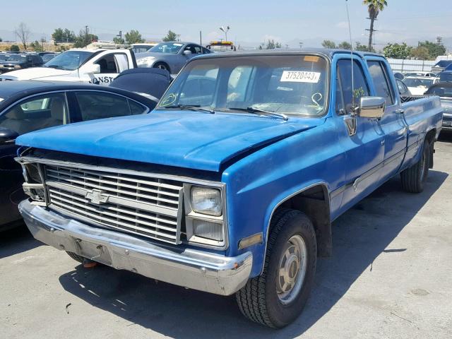 1GCGC23M8ES188570 - 1984 CHEVROLET C20 BLUE photo 2