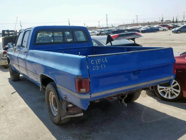 1GCGC23M8ES188570 - 1984 CHEVROLET C20 BLUE photo 3