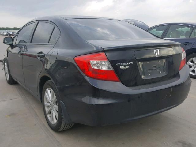 2HGFB2F93CH322705 - 2012 HONDA CIVIC EXL BLACK photo 3