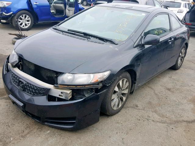 2HGFG1B92AH517628 - 2010 HONDA CIVIC EXL BLACK photo 2