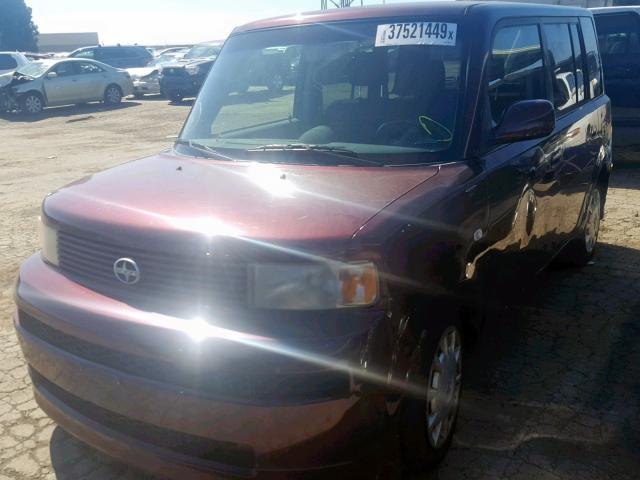 JTLKT324664039845 - 2006 TOYOTA SCION XB BURGUNDY photo 2