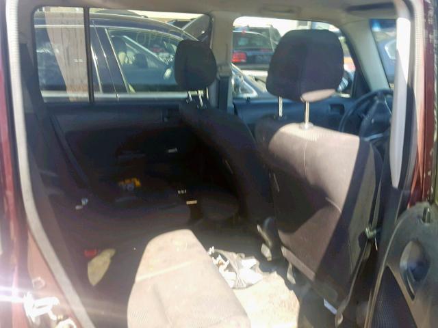 JTLKT324664039845 - 2006 TOYOTA SCION XB BURGUNDY photo 6