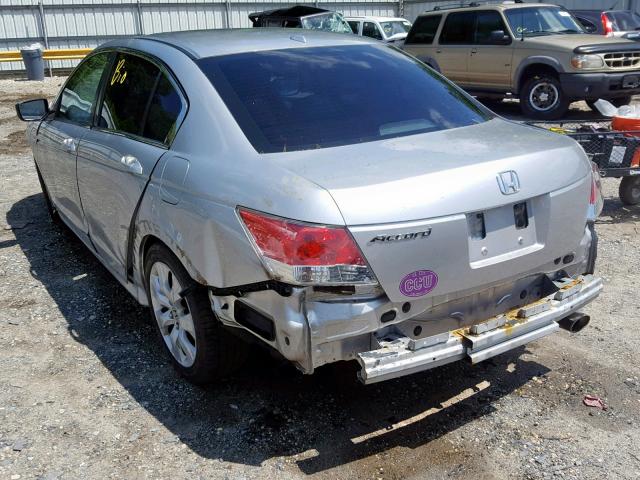 1HGCP2F88AA020608 - 2010 HONDA ACCORD EXL SILVER photo 3