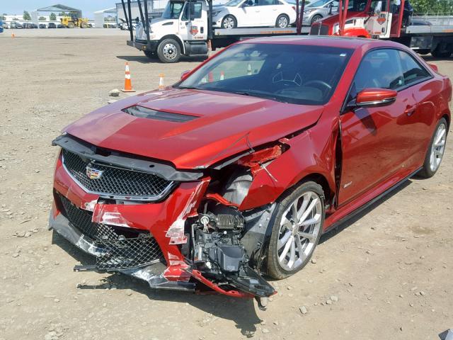 1G6AN1RY6H0163108 - 2017 CADILLAC ATS-V RED photo 2