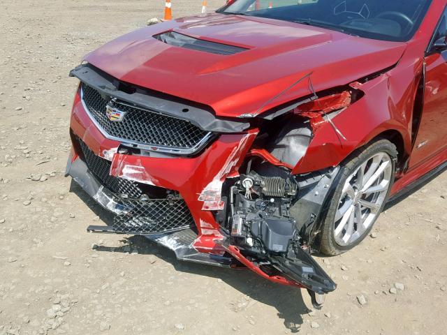 1G6AN1RY6H0163108 - 2017 CADILLAC ATS-V RED photo 9