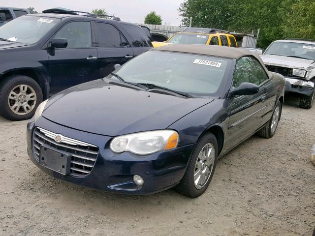 1C3EL65R24N116448 - 2004 CHRYSLER SEBRING LI BLUE photo 2