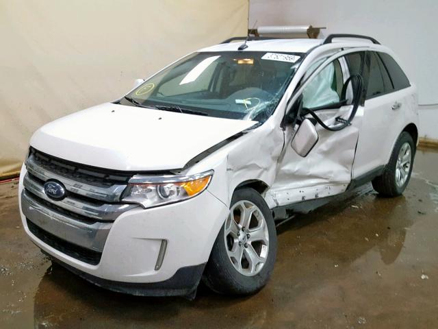 2FMDK3JC6BBA64028 - 2011 FORD EDGE SEL WHITE photo 2