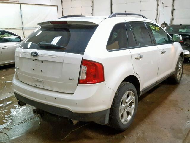 2FMDK3JC6BBA64028 - 2011 FORD EDGE SEL WHITE photo 4