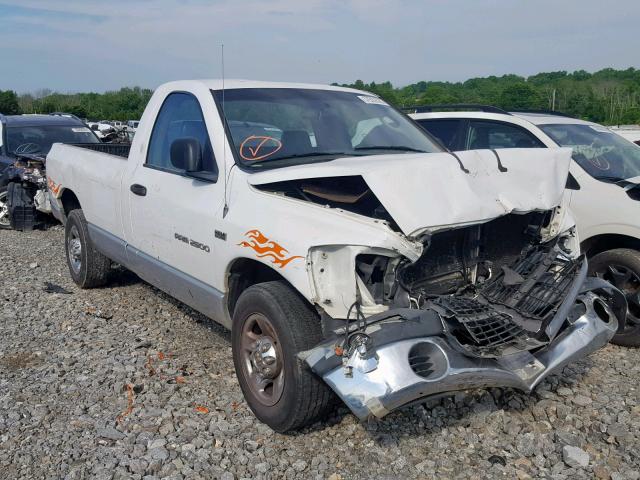 3D7KR26D86G120417 - 2006 DODGE RAM 2500 S WHITE photo 1