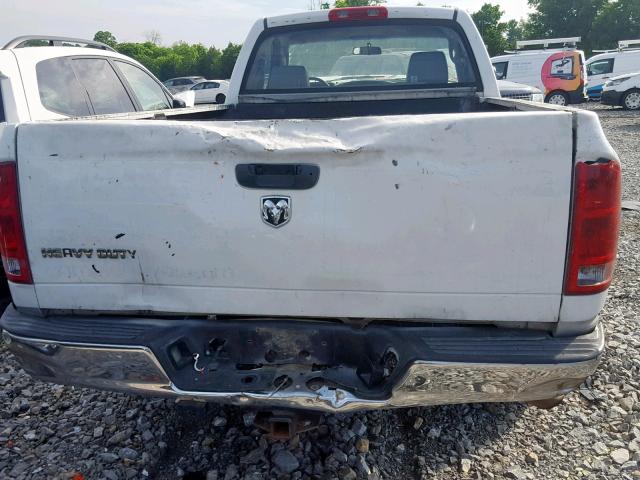 3D7KR26D86G120417 - 2006 DODGE RAM 2500 S WHITE photo 9