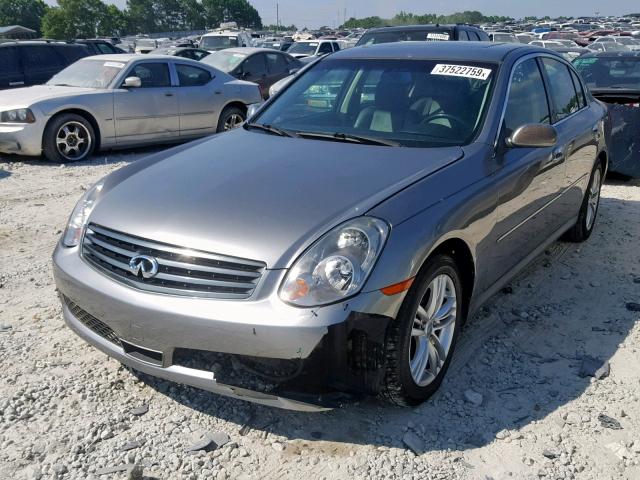 JNKCV51F45M300377 - 2005 INFINITI G35 GRAY photo 2