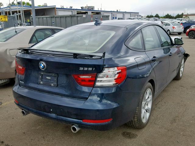 WBA3X9C5XFD868669 - 2015 BMW 335 XIGT BLUE photo 4