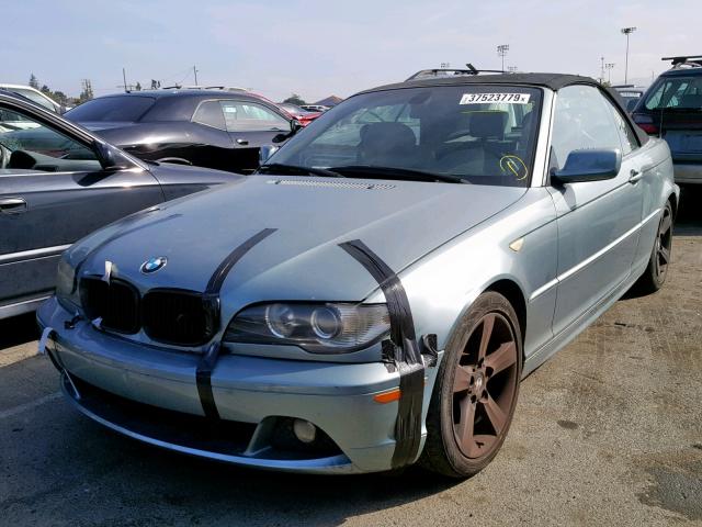 WBABW33414PL24009 - 2004 BMW 325 CI TEAL photo 2