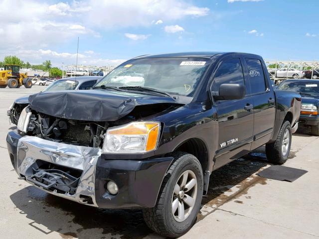 1N6BA0EC8CN300284 - 2012 NISSAN TITAN S BLACK photo 2