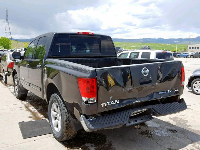 1N6BA0EC8CN300284 - 2012 NISSAN TITAN S BLACK photo 3