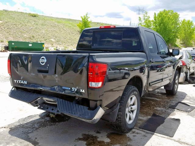 1N6BA0EC8CN300284 - 2012 NISSAN TITAN S BLACK photo 4