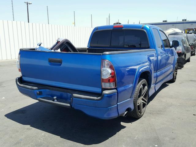 5TETU22N76Z188031 - 2006 TOYOTA TACOMA X-R BLUE photo 4