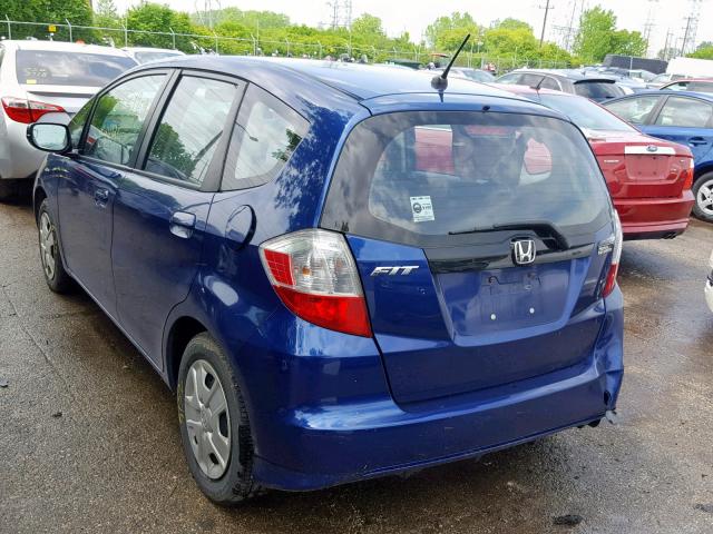 JHMGE8H30DC082831 - 2013 HONDA FIT BLUE photo 3