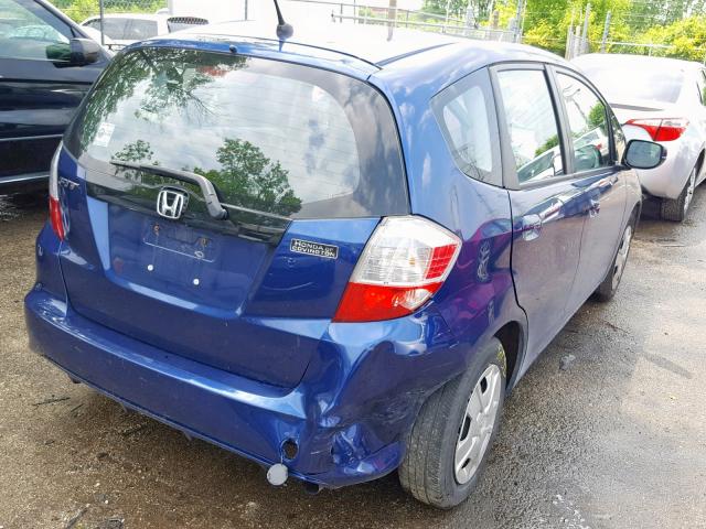 JHMGE8H30DC082831 - 2013 HONDA FIT BLUE photo 4