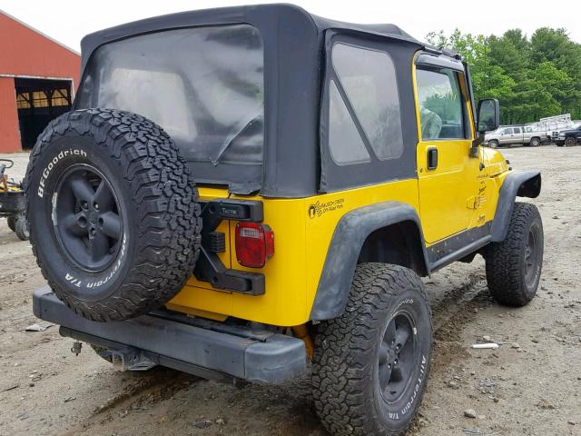 1J4FA49S1YP798864 - 2000 JEEP WRANGLER / YELLOW photo 4