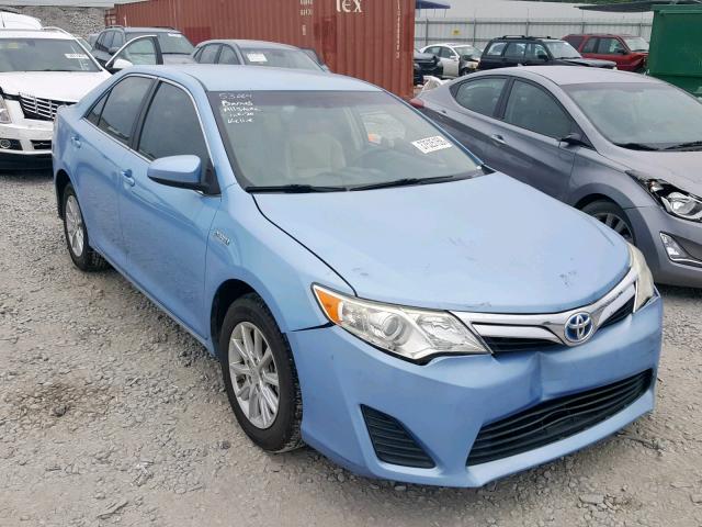 4T1BD1FK7CU024476 - 2012 TOYOTA CAMRY HYBR BLUE photo 1