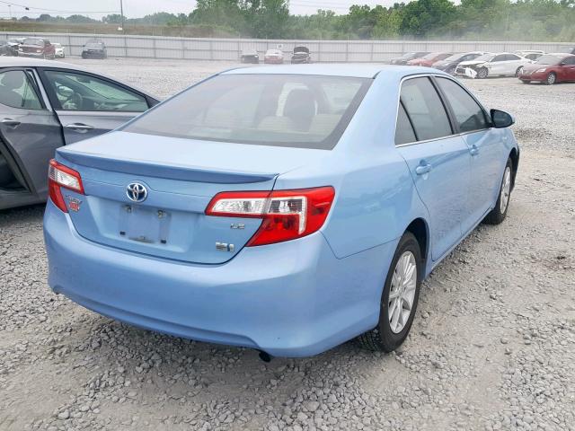 4T1BD1FK7CU024476 - 2012 TOYOTA CAMRY HYBR BLUE photo 4