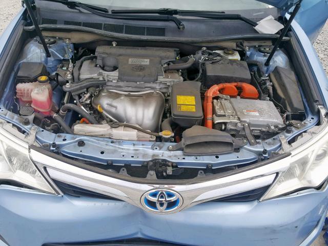 4T1BD1FK7CU024476 - 2012 TOYOTA CAMRY HYBR BLUE photo 7