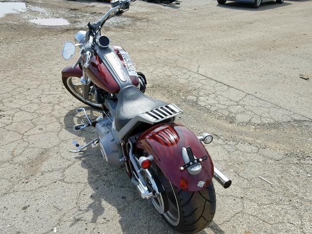 1HD1JJ5198Y060671 - 2008 HARLEY-DAVIDSON FXCW  BURGUNDY photo 3