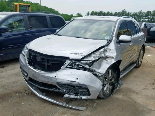 5FRYD4H86FB002059 - 2015 ACURA MDX ADVANC SILVER photo 2