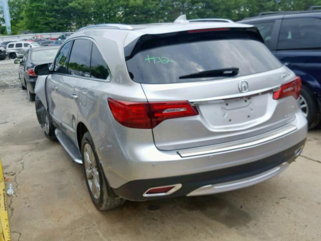 5FRYD4H86FB002059 - 2015 ACURA MDX ADVANC SILVER photo 3